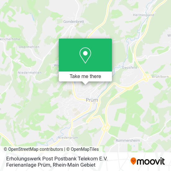 Карта Erholungswerk Post Postbank Telekom E.V. Ferienanlage Prüm