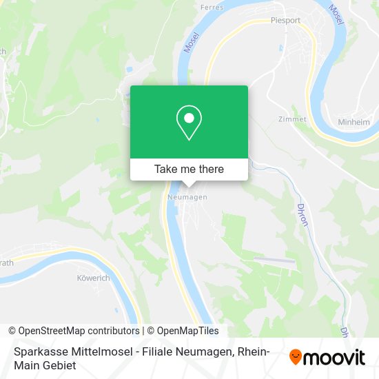 Карта Sparkasse Mittelmosel - Filiale Neumagen