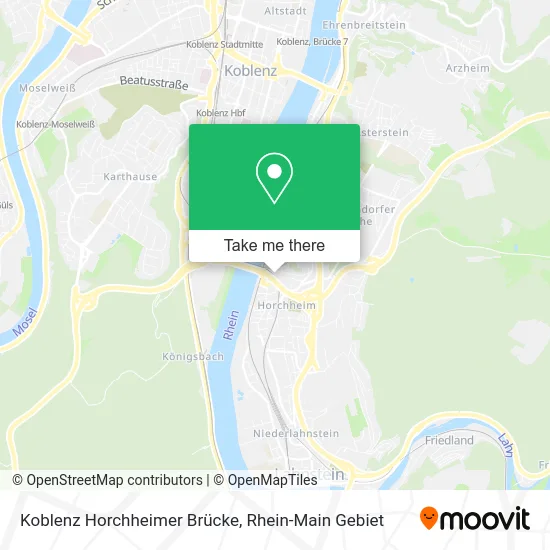 Карта Koblenz Horchheimer Brücke