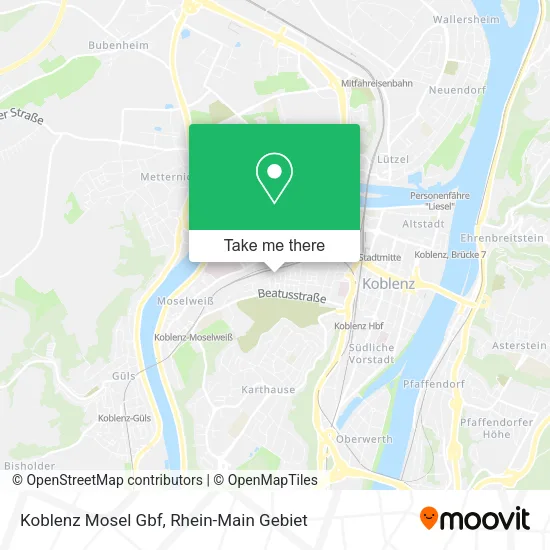 Карта Koblenz Mosel Gbf