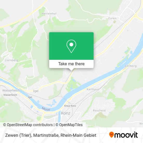 Карта Zewen (Trier), Martinstraße