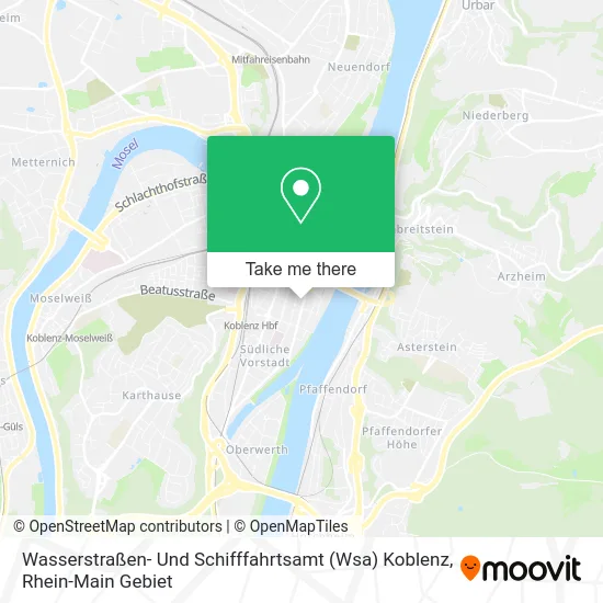 Карта Wasserstraßen- Und Schifffahrtsamt (Wsa) Koblenz