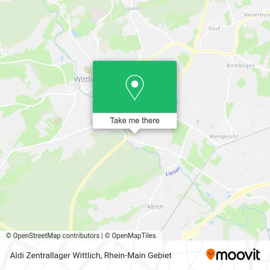 Карта Aldi Zentrallager Wittlich