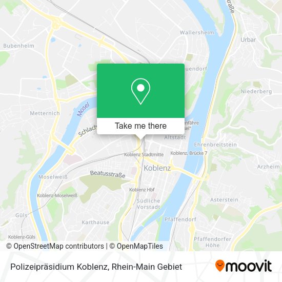 Карта Polizeipräsidium Koblenz