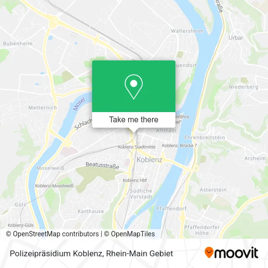 Карта Polizeipräsidium Koblenz