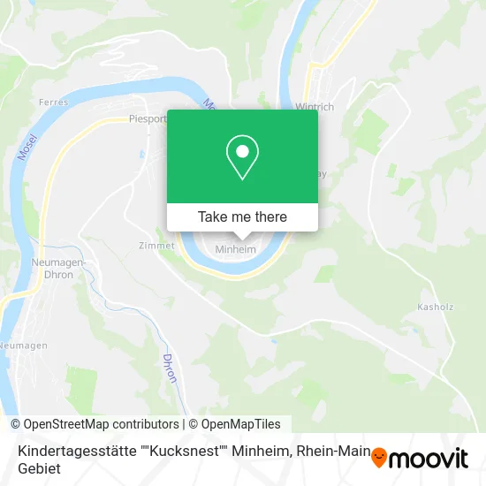 Карта Kindertagesstätte ""Kucksnest"" Minheim