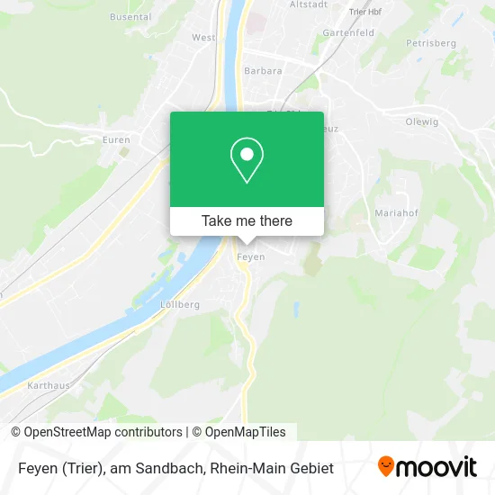 Карта Feyen (Trier), am Sandbach
