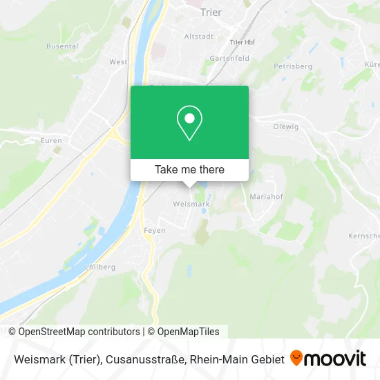 Карта Weismark (Trier), Cusanusstraße