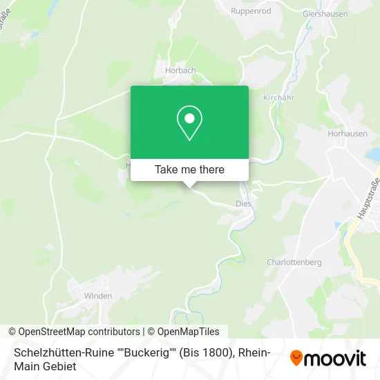 Карта Schelzhütten-Ruine ""Buckerig"" (Bis 1800)