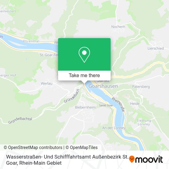 Карта Wasserstraßen- Und Schifffahrtsamt Außenbezirk St. Goar