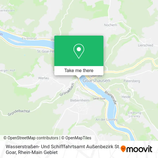 Карта Wasserstraßen- Und Schifffahrtsamt Außenbezirk St. Goar