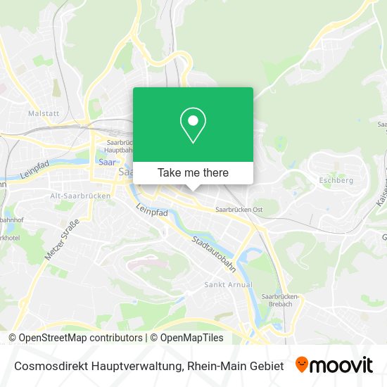 Карта Cosmosdirekt Hauptverwaltung