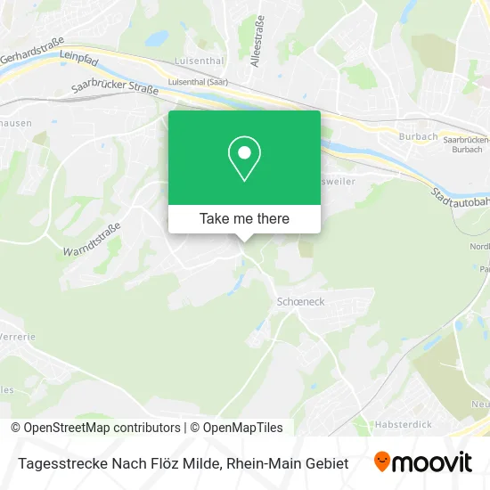 Карта Tagesstrecke Nach Flöz Milde