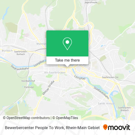 Bewerbercenter People To Work map