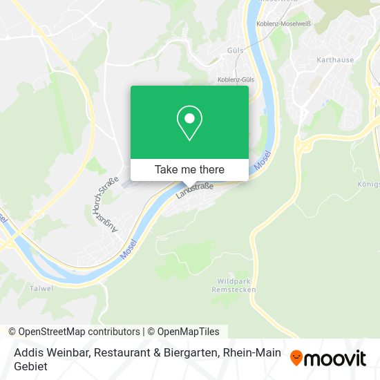 Карта Addis Weinbar, Restaurant & Biergarten