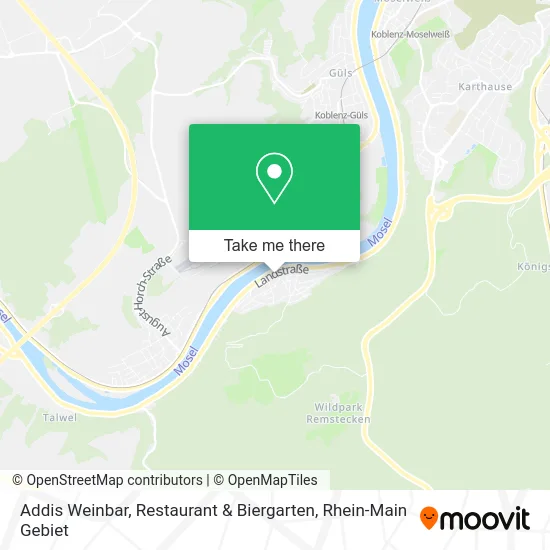 Карта Addis Weinbar, Restaurant & Biergarten