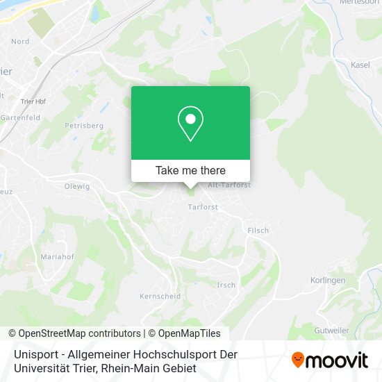 Карта Unisport - Allgemeiner Hochschulsport Der Universität Trier