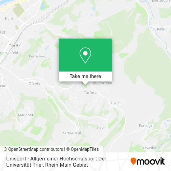 Карта Unisport - Allgemeiner Hochschulsport Der Universität Trier