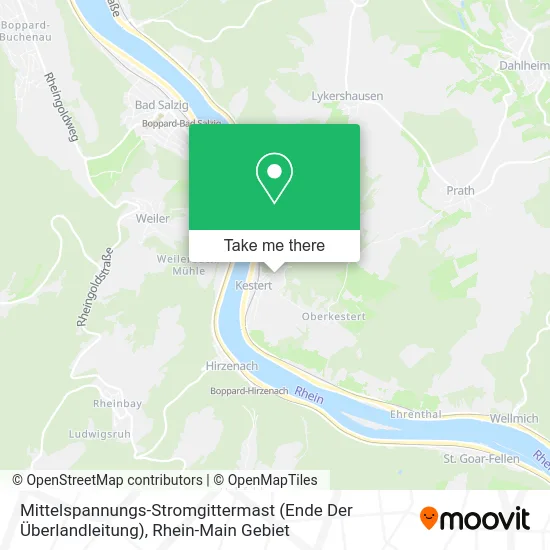 Карта Mittelspannungs-Stromgittermast (Ende Der Überlandleitung)