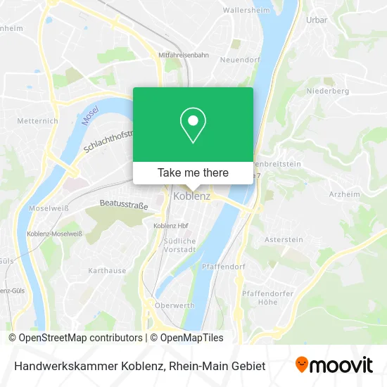 Карта Handwerkskammer Koblenz