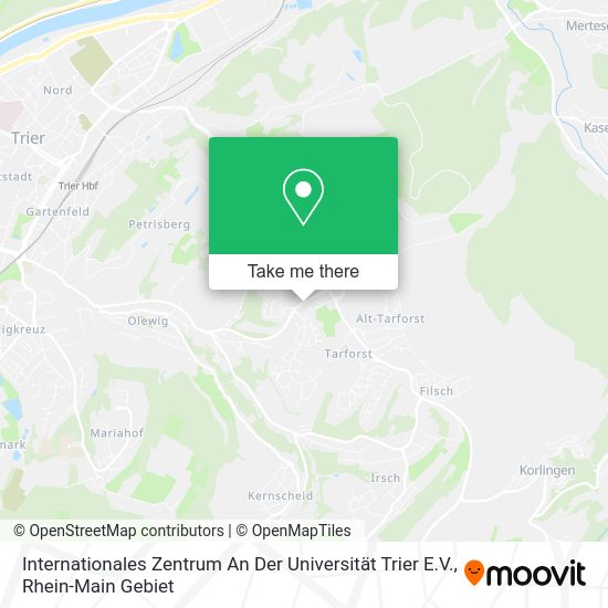 Карта Internationales Zentrum An Der Universität Trier E.V.