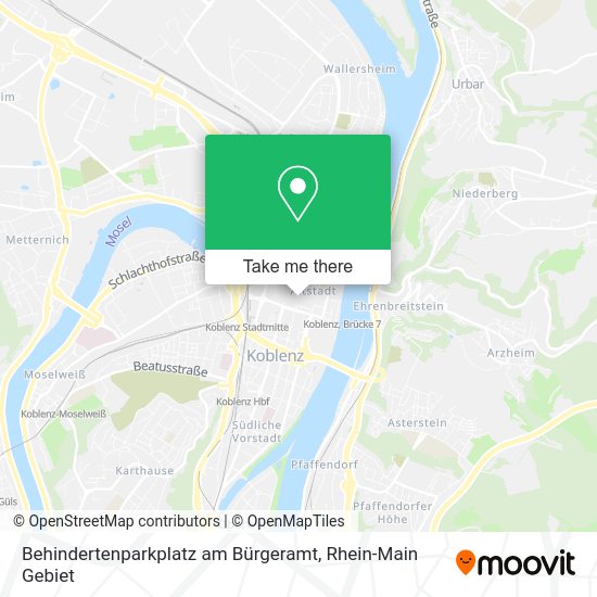 Карта Behindertenparkplatz am Bürgeramt