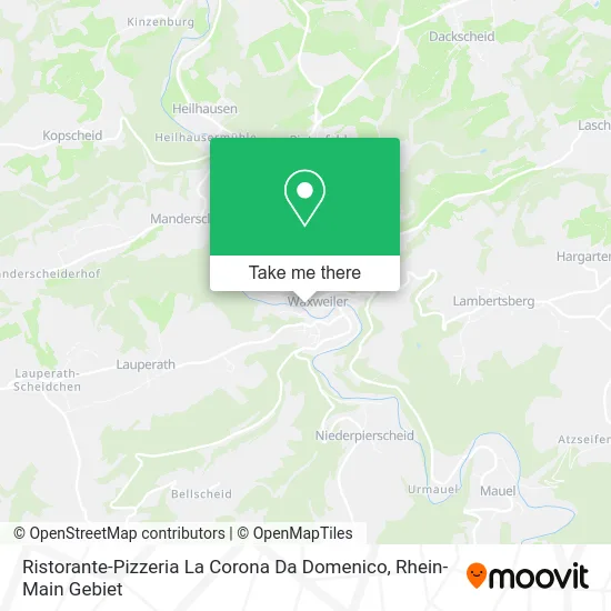 Карта Ristorante-Pizzeria La Corona Da Domenico