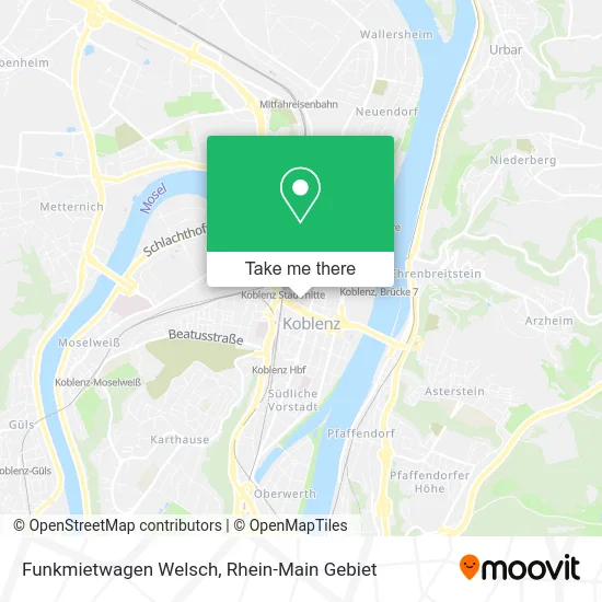 Карта Funkmietwagen Welsch