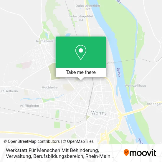 Карта Werkstatt Für Menschen Mit Behinderung, Verwaltung, Berufsbildungsbereich