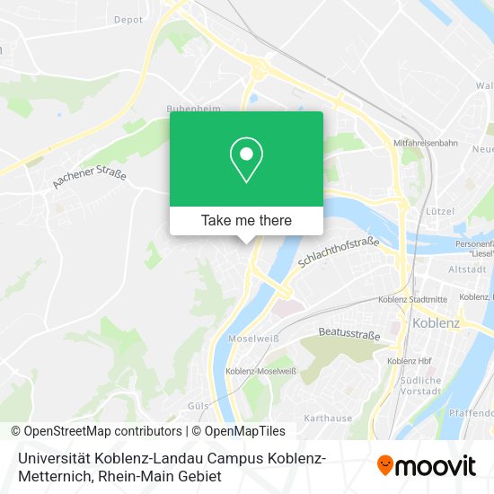 Карта Universität Koblenz-Landau Campus Koblenz-Metternich