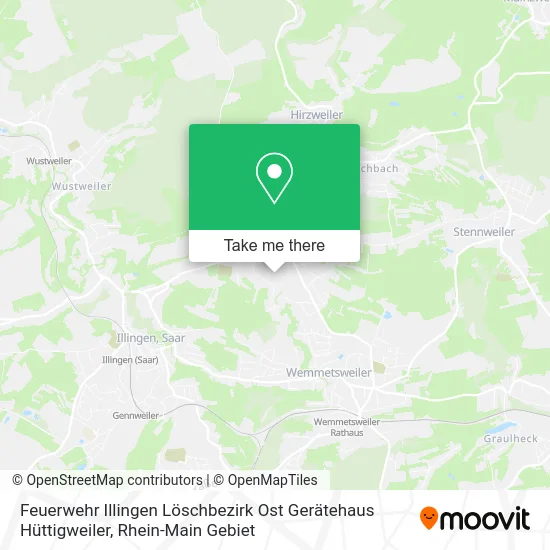 Feuerwehr Illingen Löschbezirk Ost Gerätehaus Hüttigweiler map
