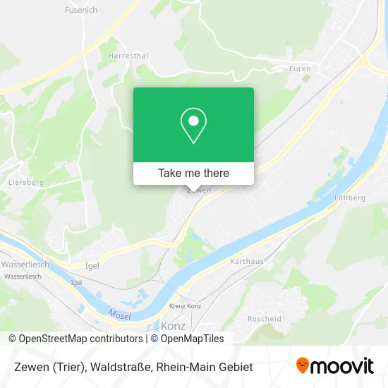 Карта Zewen (Trier), Waldstraße