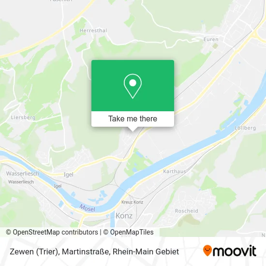 Карта Zewen (Trier), Martinstraße