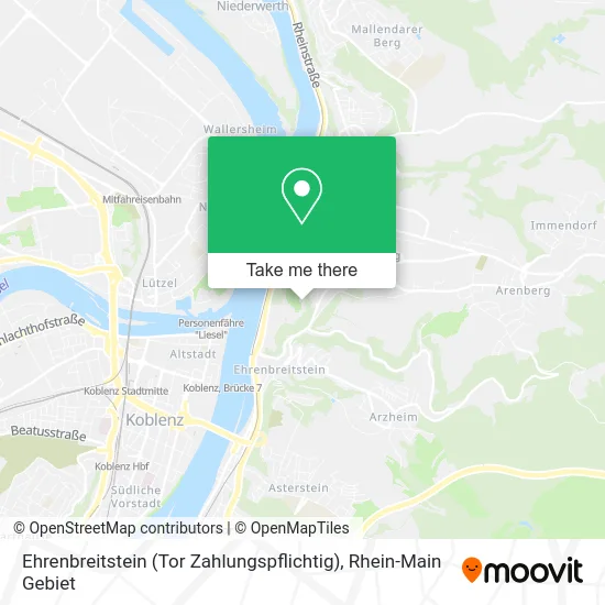Карта Ehrenbreitstein (Tor Zahlungspflichtig)