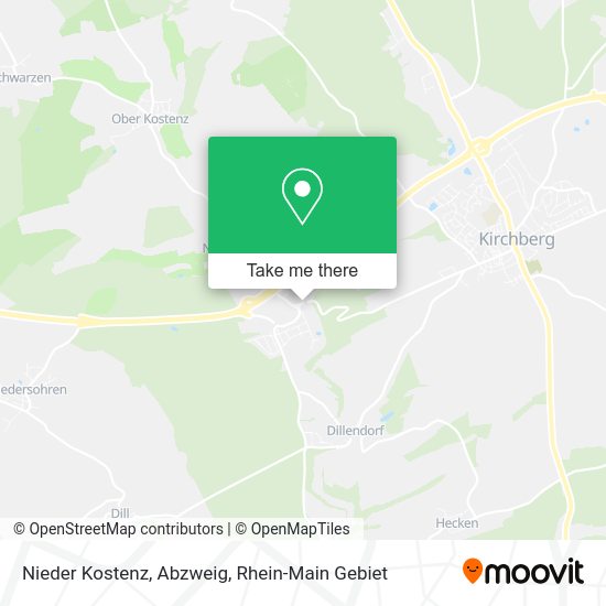 Карта Nieder Kostenz, Abzweig