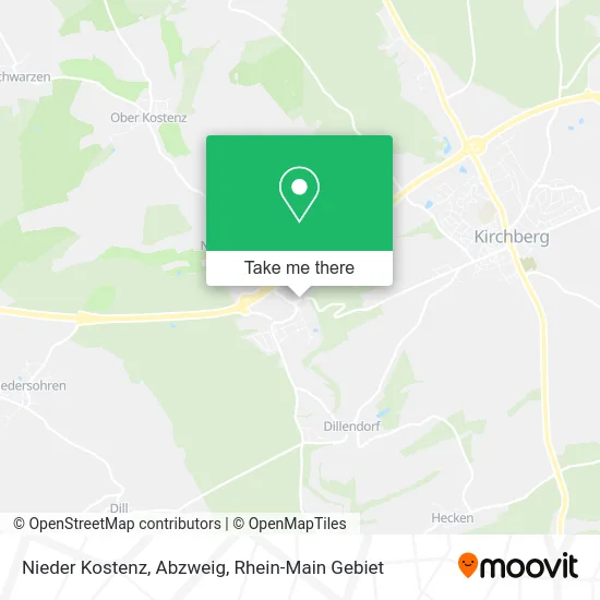 Карта Nieder Kostenz, Abzweig