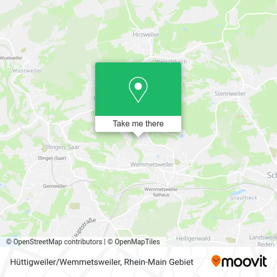 Карта Hüttigweiler/Wemmetsweiler
