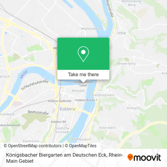 Карта Königsbacher Biergarten am Deutschen Eck