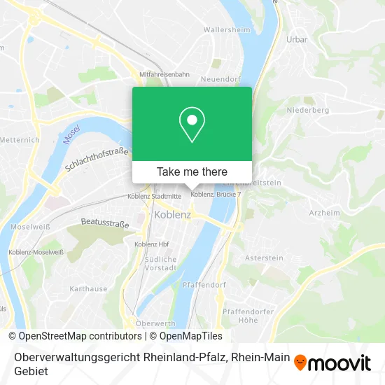 Карта Oberverwaltungsgericht Rheinland-Pfalz