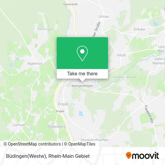 Карта Büdingen(Westw)