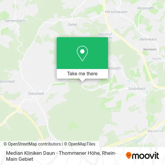 Карта Median Kliniken Daun - Thommener Höhe
