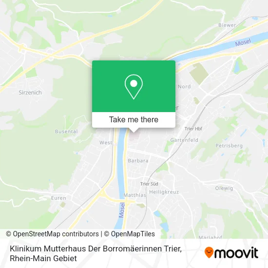Карта Klinikum Mutterhaus Der Borromäerinnen Trier