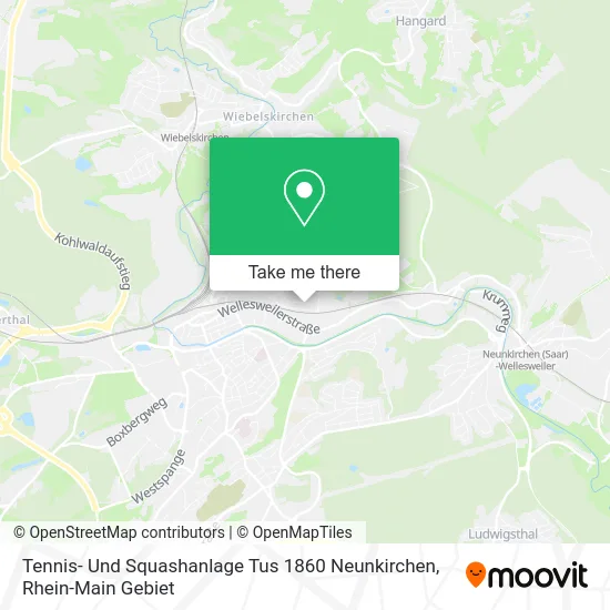 Карта Tennis- Und Squashanlage Tus 1860 Neunkirchen