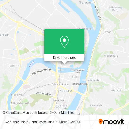 Карта Koblenz, Balduinbrücke