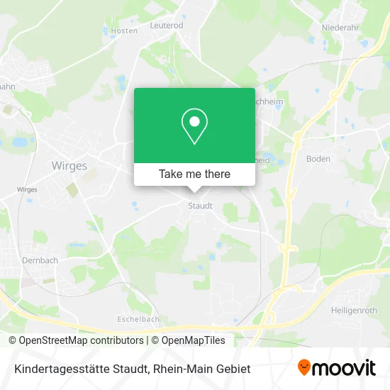 Карта Kindertagesstätte Staudt