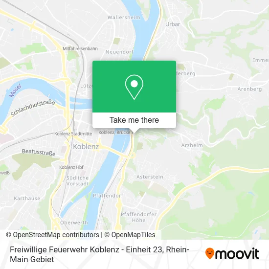 Карта Freiwillige Feuerwehr Koblenz - Einheit 23