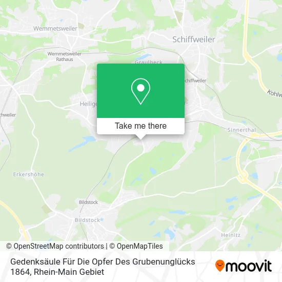 Карта Gedenksäule Für Die Opfer Des Grubenunglücks 1864