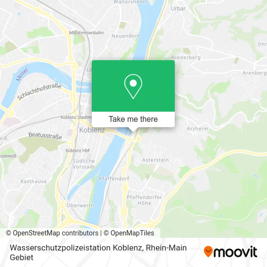 Карта Wasserschutzpolizeistation Koblenz