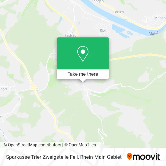Карта Sparkasse Trier Zweigstelle Fell