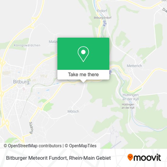 Карта Bitburger Meteorit Fundort